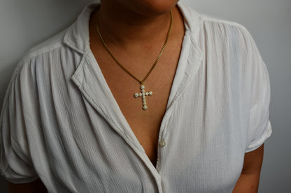 Collier croix en zircons - ELIX